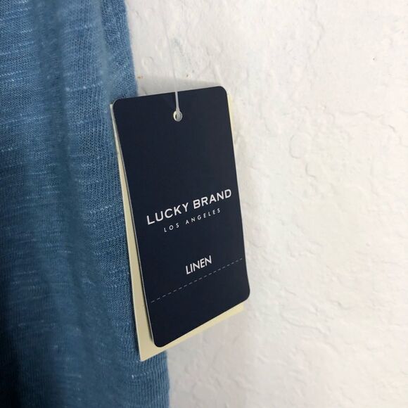 Lucky Brand Linen Blend Short Sleeve Men Shirt NWT - Picture 3 of 7